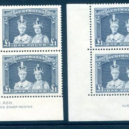 1937/48 £1 Robes in both thick & thin paper John ...