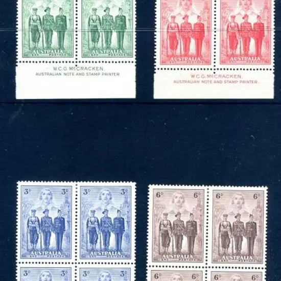 1940 1d to 6d AIF set of 4 in McCracken imprint ...