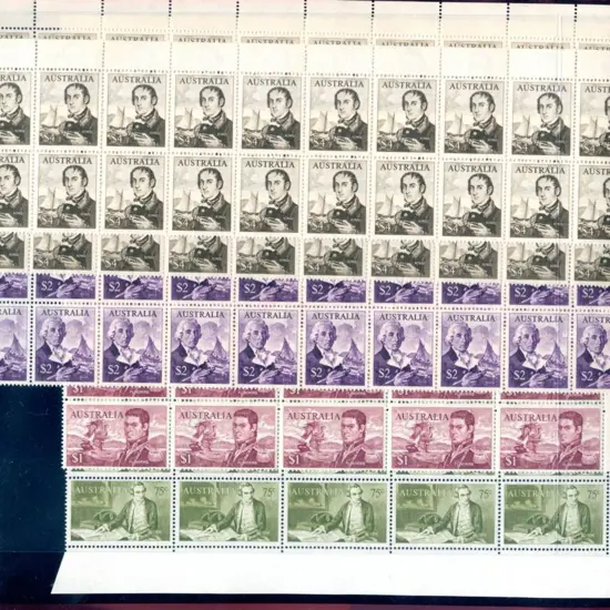 1966 Navigators in blocks of 30 for 75c Cook, $1 ...