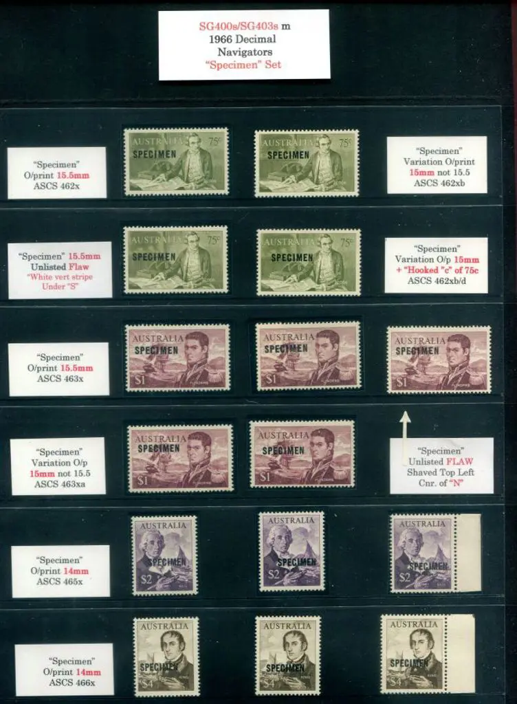 1966 Navigators ovptd "SPECIMEN" with 75c in both ... Image 1++