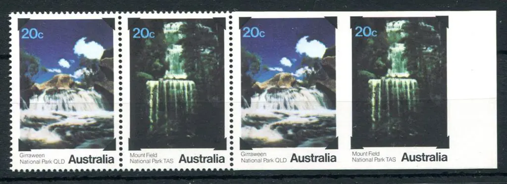 1979 20c National Parks horiz strip of 4 with ... Image 1++