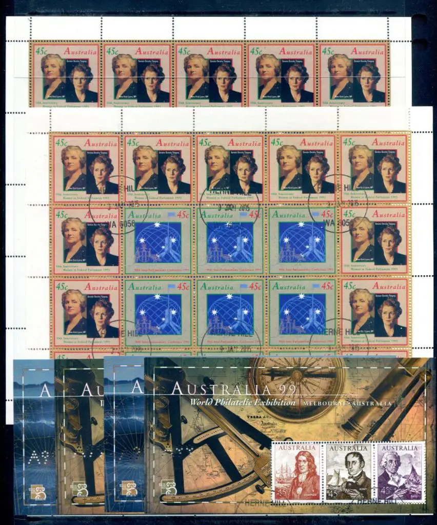 1993 ICY Reversed Panes of 25 plus 1999 Navigators ... Image 1++