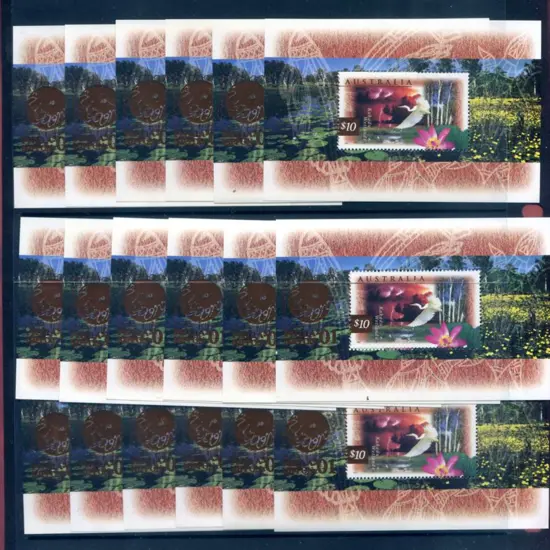 1997 $10 Kakadu M/S's ovptd “PHILANIPPON ‘01” in ...
