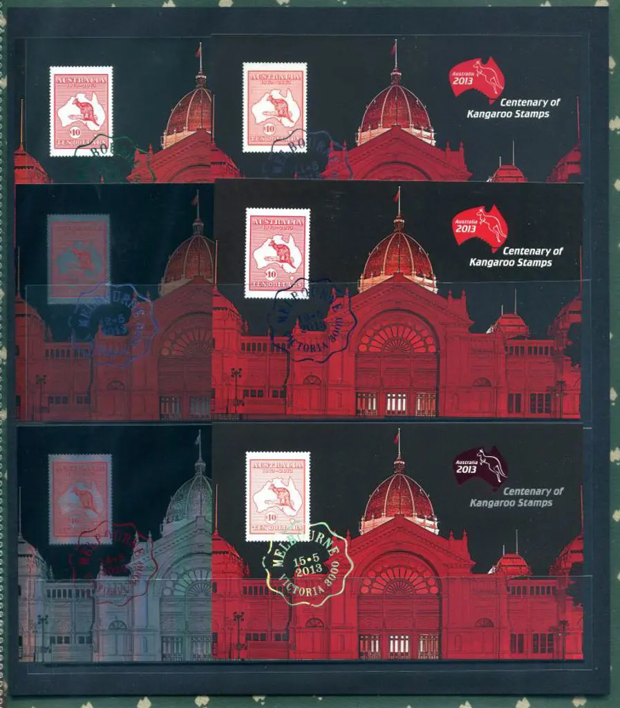 2013 $10 Centenary of Kangaroo Stamps imperf M/S's ... Image 1++