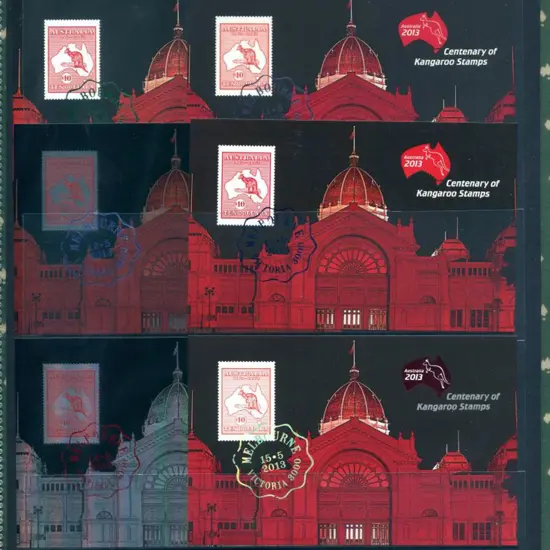 2013 $10 Centenary of Kangaroo Stamps imperf M/S's ...