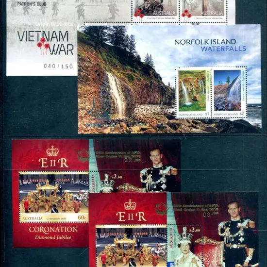 2017 $5 Vietnam War & $3 Norfolk Is Waterfalls ...