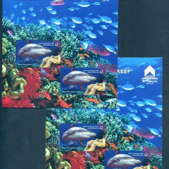 2018 $4 Barrier Reef Macau 2018 Exhib M/S pair ...