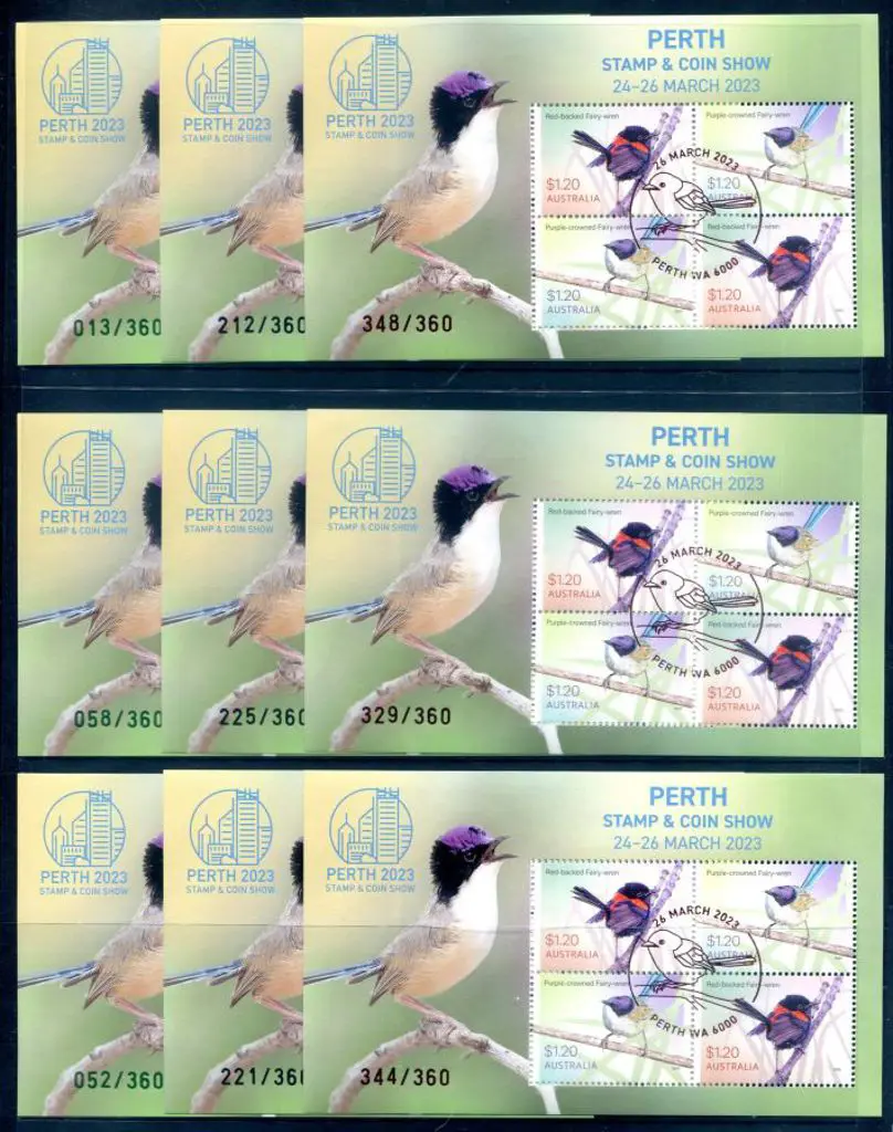 2023 (24th-26th Mar) Perth Stamp & Coin Wren M/S ... Image 1++