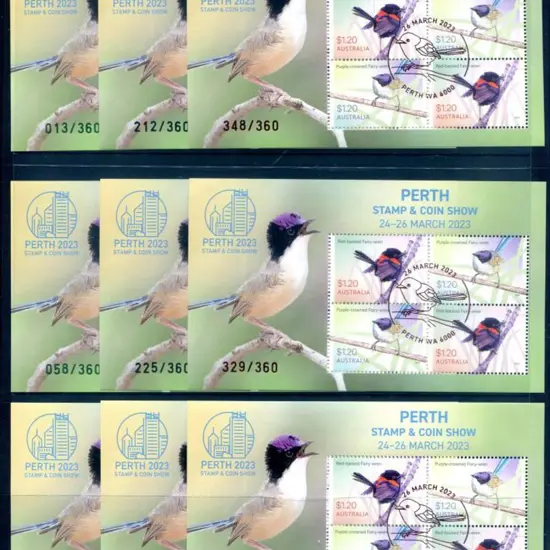 2023 (24th-26th Mar) Perth Stamp & Coin Wren M/S ...