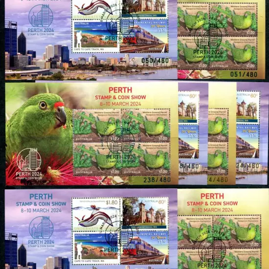 2024 (8th-10th Mar) Perth Stamp & Coin Show M/S's ...