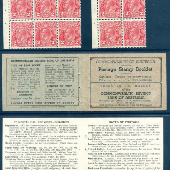 1935/37 2/- KGV booklet exploded on Hagner with ...