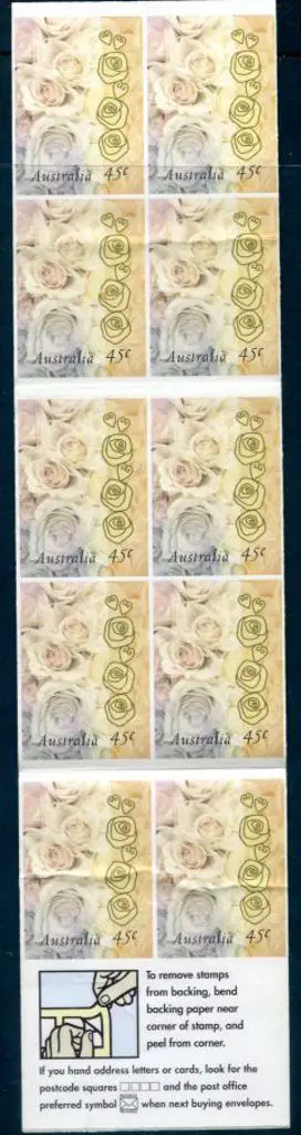 1998 $4.50 Champagne Roses total imperforate ... Image 1++