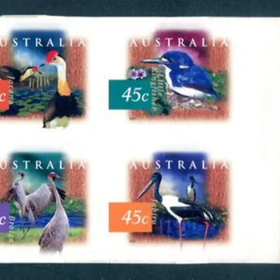 1997 $4.50 Wetlands Birds completely imperforate. ...