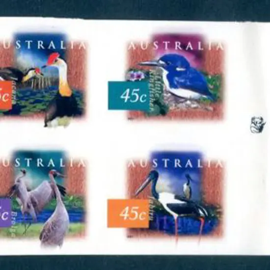 1997 $4.50 Wetlands Birds completely imperforate ...