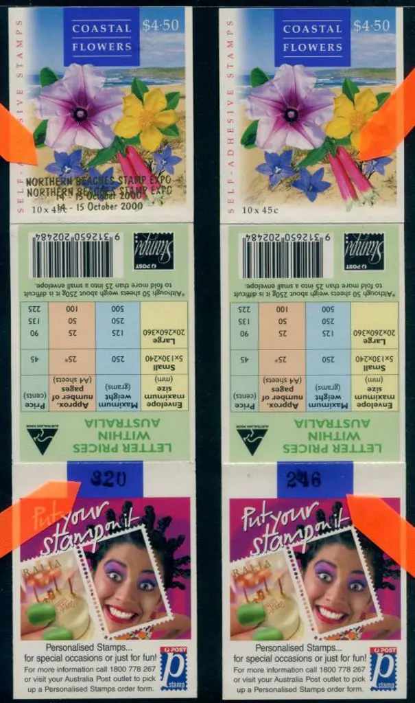 1999 $4.50 Coastal Flowers SNP Printing with ... Image 1++