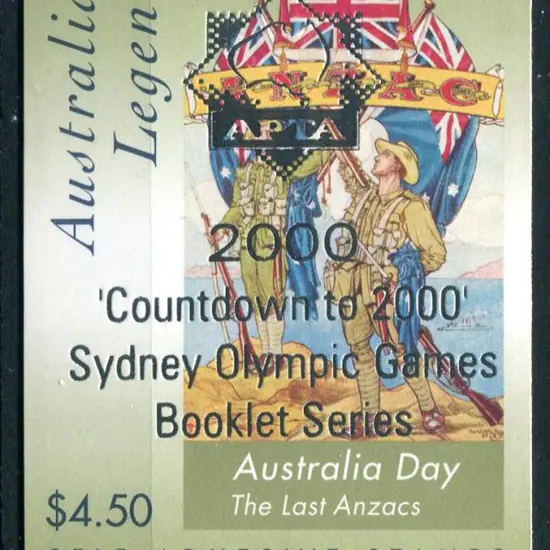 1999 $4.50 Aust Legends ovptd "2000 Countdown to ...