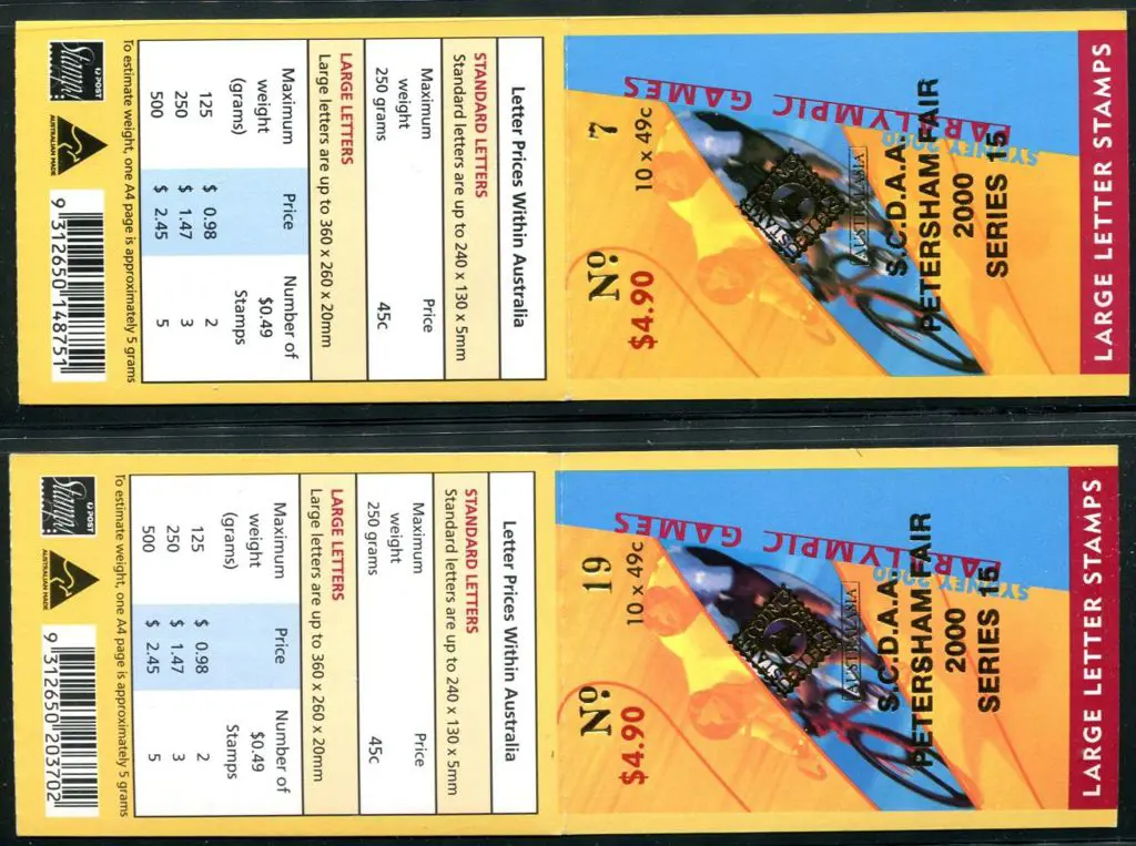 2000 $4.90 Paralympic Games as above but with both ... Image 1++