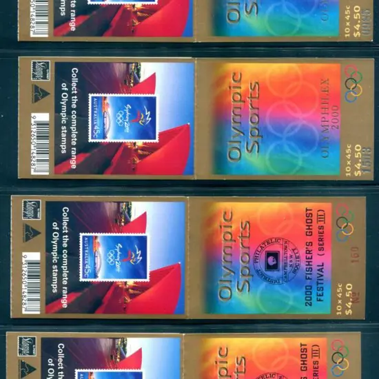 2000 $4.50 Olympic Sports with both silver & gold ...