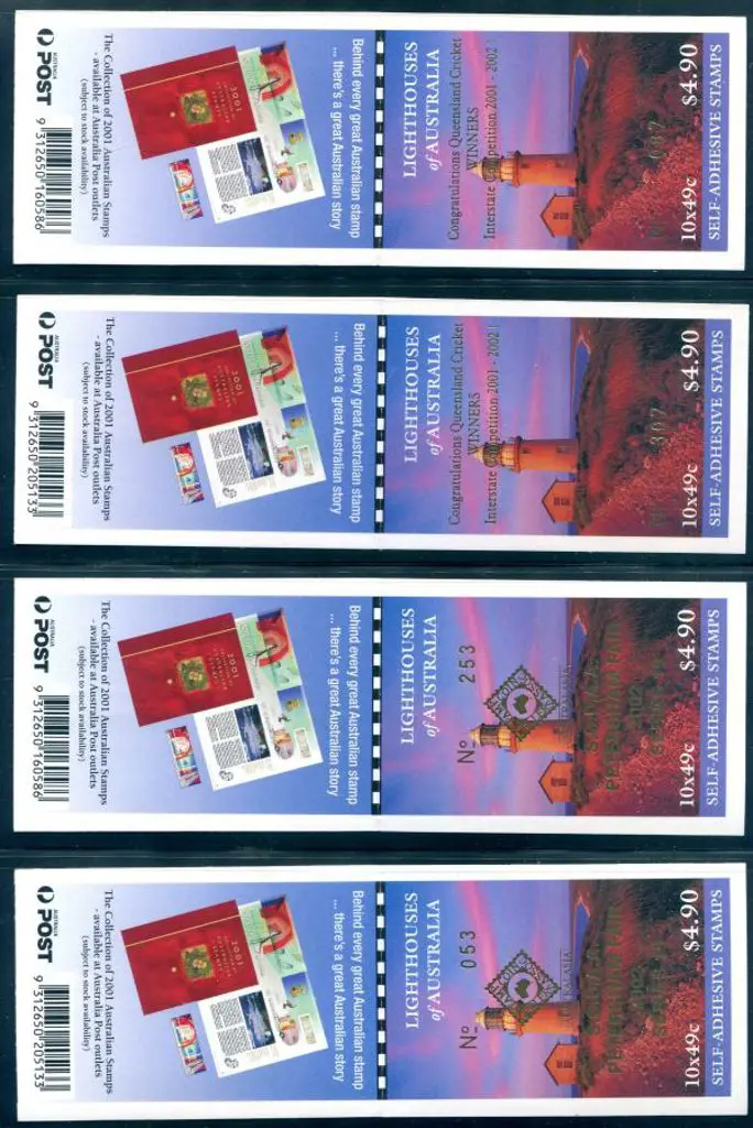 2002 $4.90 Lighthouse with both BC's plus all 3 ... Image 1++