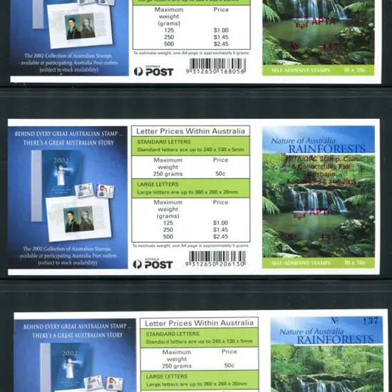 2003 $5 & $10 Rainforests in all BC's plus all ...