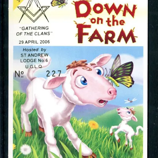 2005 $2.50 "Down on the Farm" pane of 5 x 50c S/A ...