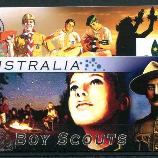 2008 $2 Boy Scouts Australia private booklet pair ...