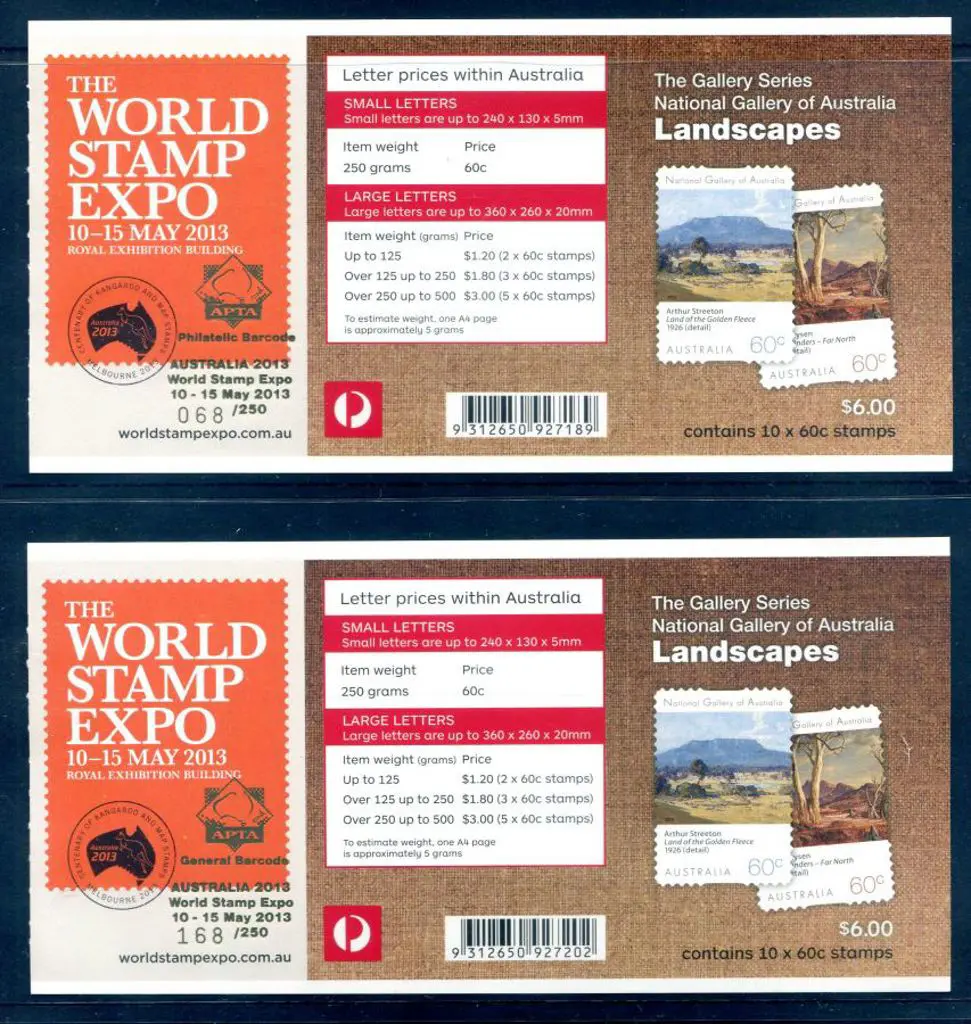 2013 $6 Landscapes S/A pair ovptd "Philatelic ... Image 1++