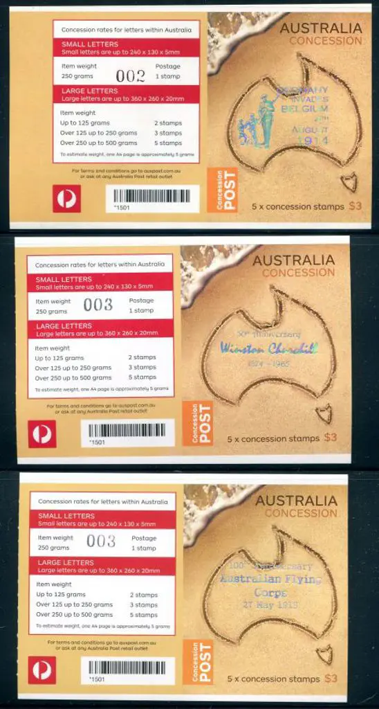 2014 $3 Concession Post S/A ovptd "Germany Invade ... Image 1++