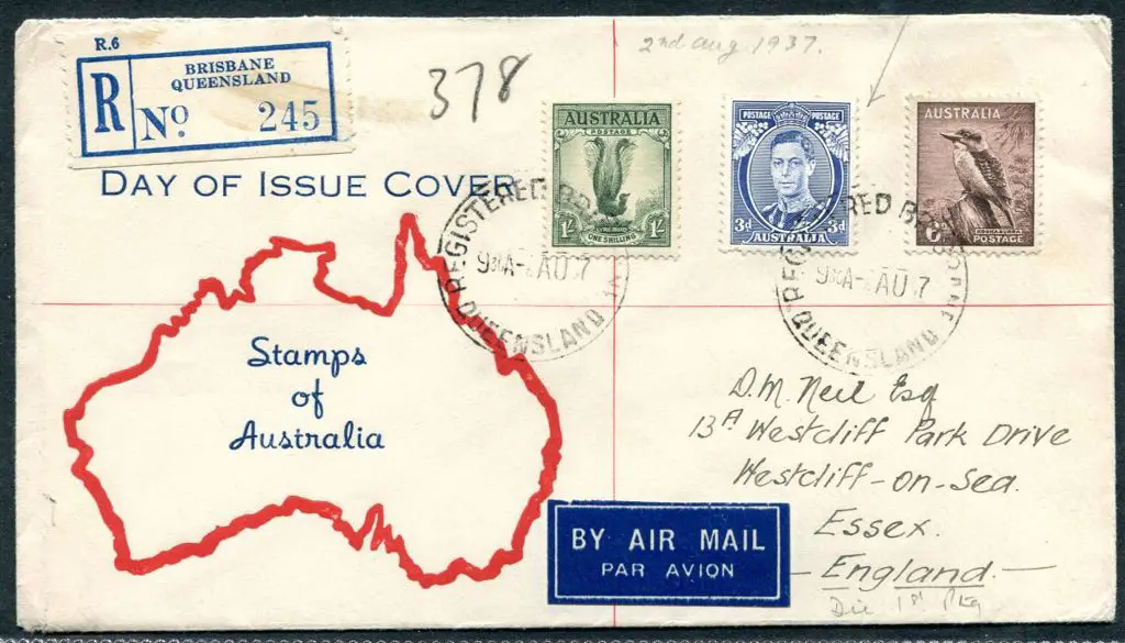 1937 (2nd Aug) First Smyth generic cover with 3d ... Image 1++