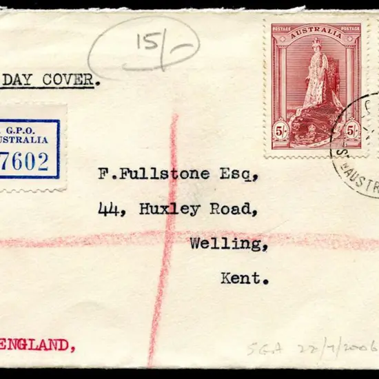 1938 (1st Apr) 5/- & 10/- Robes tied by crisp ...