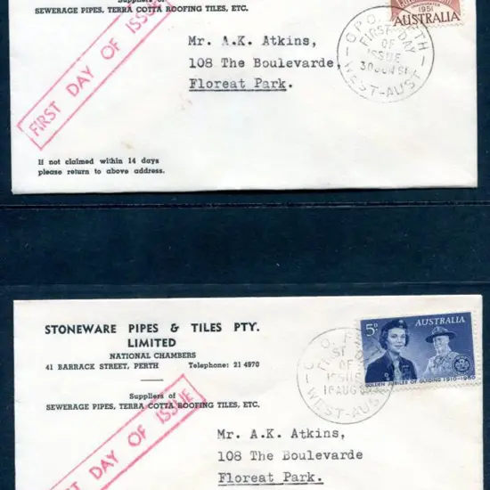1951 (30th Jun) 1/- Columbo & 1960 (18th Aug) 5d ...