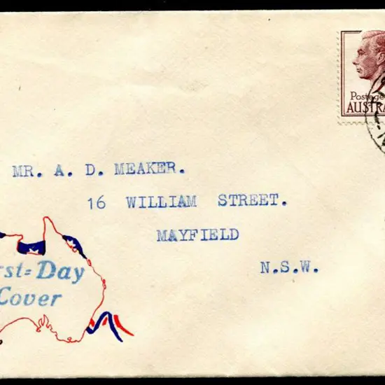 1951 (29th Nov) 3½d KGVI pair on Hunter Stamp ...