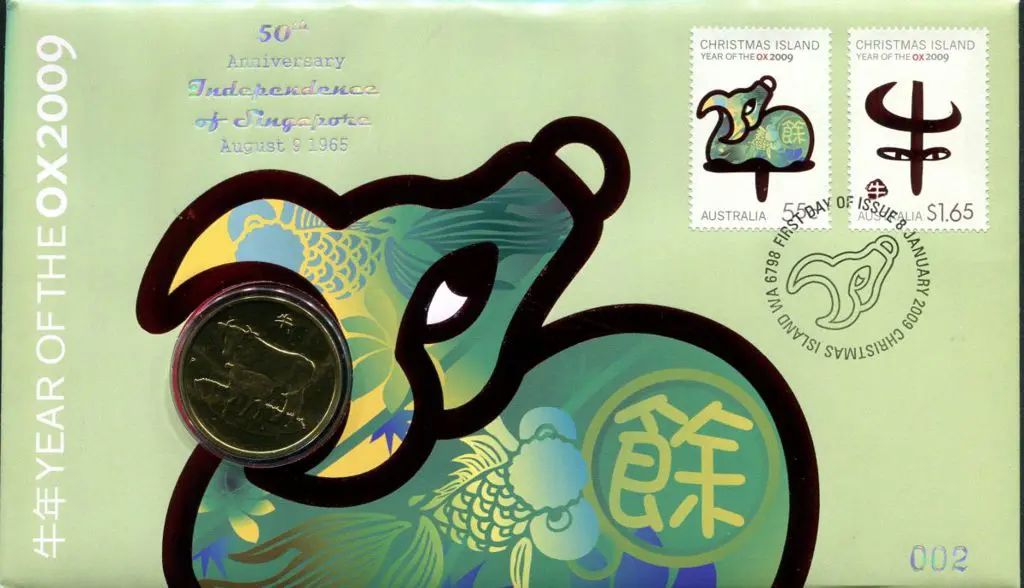 2009 (8th Jan) Year of the Ox as above but ovptd ... Image 1++
