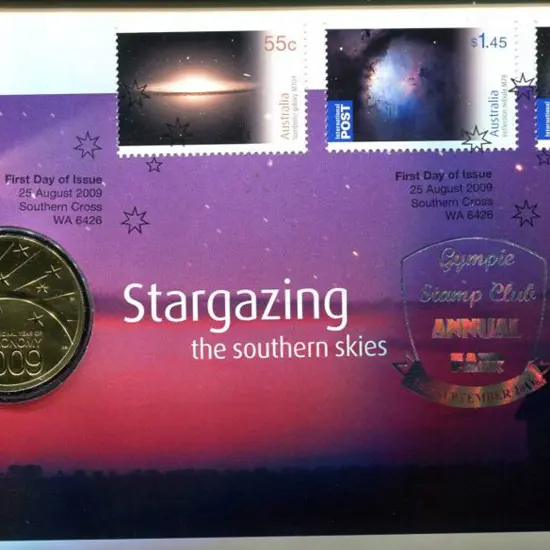 2009 (25th Aug) Stargazing with set of 3 stamps ...