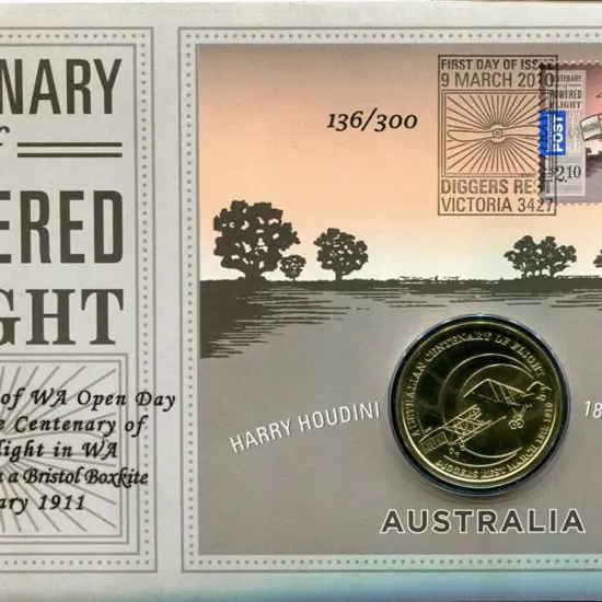2010 (9th Mar) Cent of Powered Flight ovptd ...