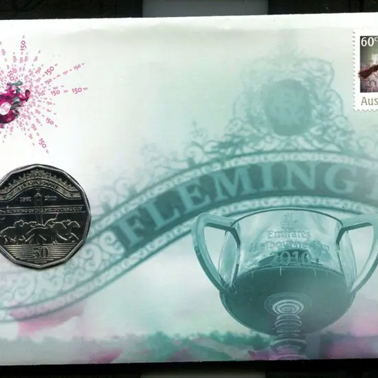 2010 (2nd Nov) 150th Anniv Melbourne Cup 50c ...