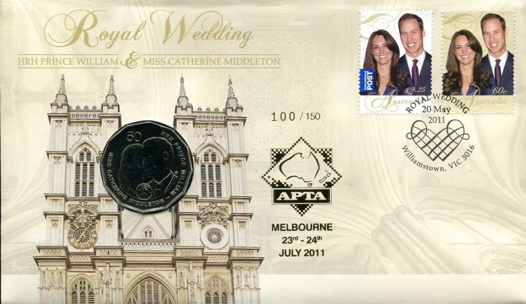 2011 (20th May) Royal Wedding commem pair & 50c ... Image 1++
