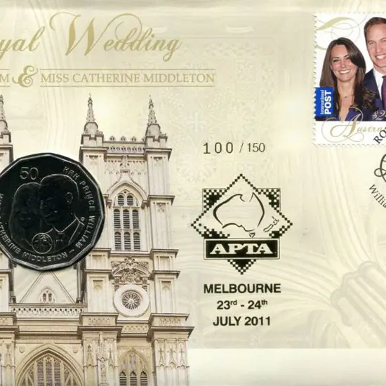 2011 (20th May) Royal Wedding commem pair & 50c ...