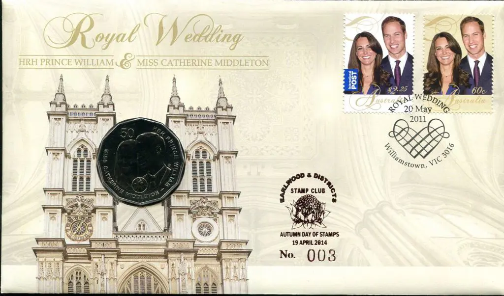 2011 (20th May) Royal Wedding as above but ovptd ... Image 1++