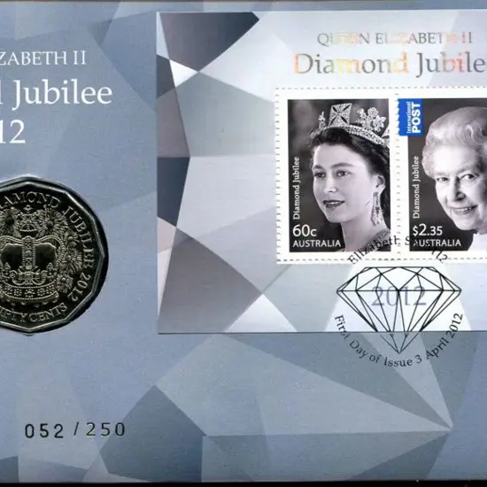 2012 (3rd April) QEII Diamond Jubilee ovptd "2012 ...