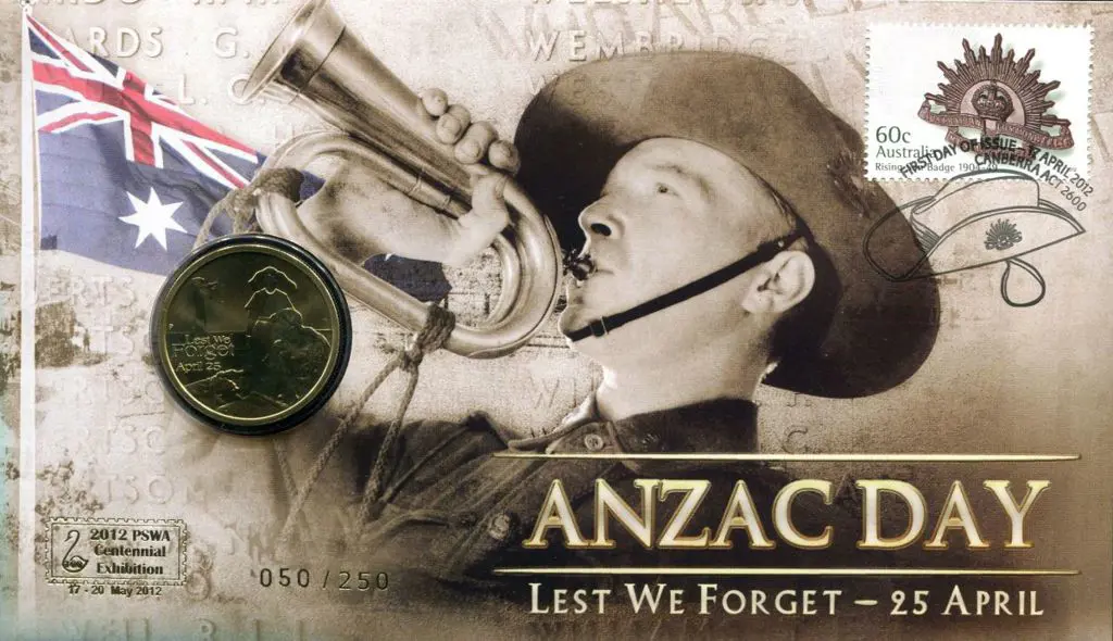 2012 (17th April) Anzac Day with 60c Rising Sun ... Image 1++