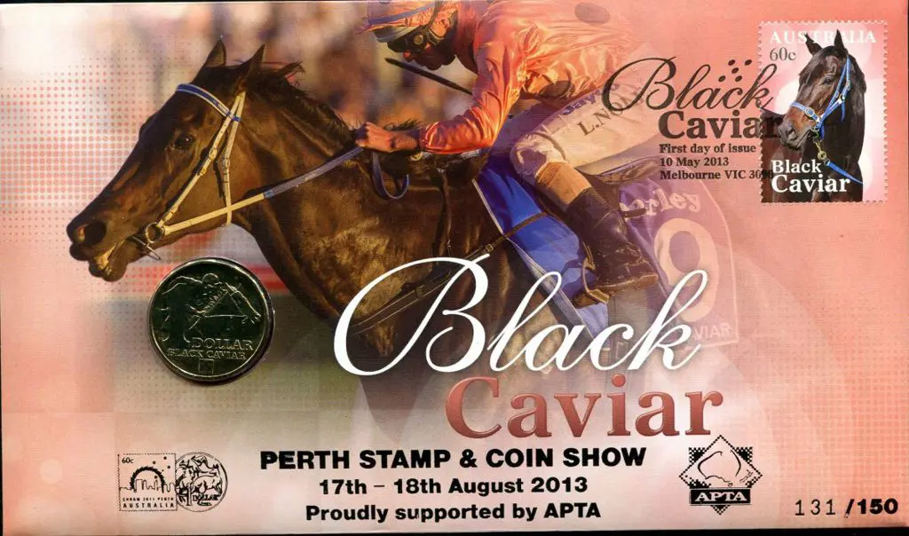 2013 (10th May) Black Caviar with matching 60c ... Image 1++