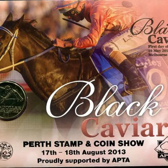 2013 (10th May) Black Caviar with matching 60c ...