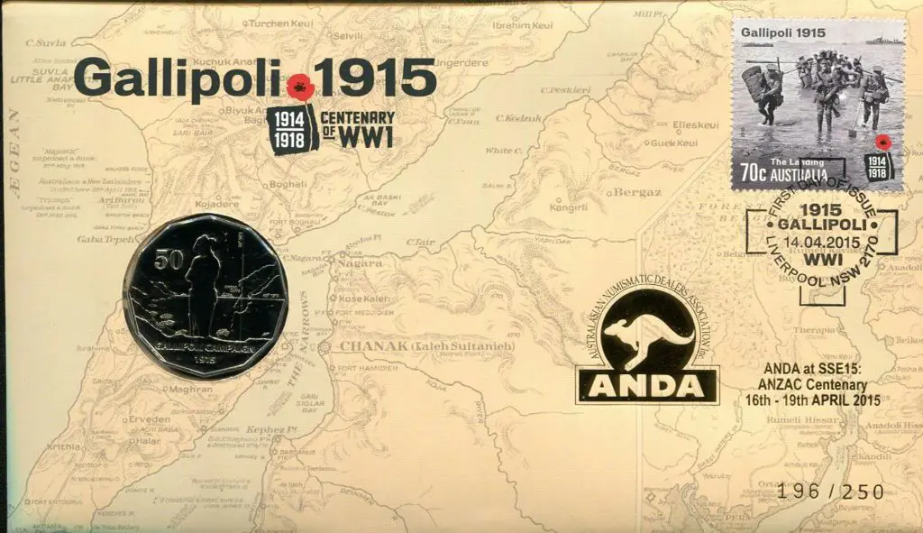 2015 (14th Apr) Gallipoli WWI Cent as above but ... Image 1++