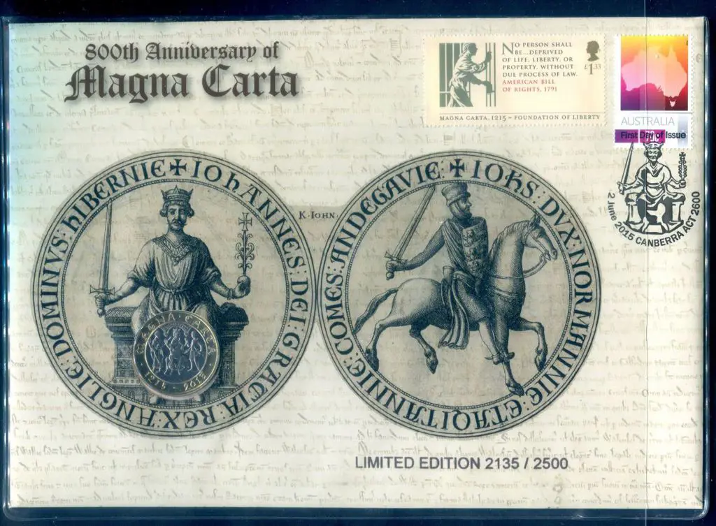 2015 (2nd June) 70c & £1.33 Magna Carta 800th ... Image 1++