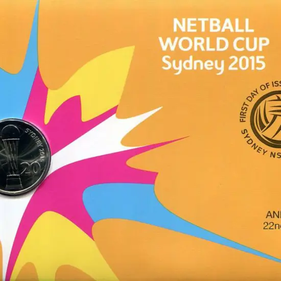 2015 (4th Aug) Netball World Cup with 70c commem ...