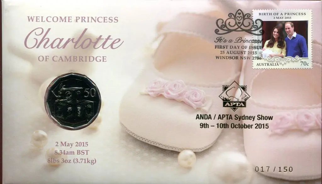 2015 (25th Aug) Birth of Princess Charlotte 50c ... Image 1++