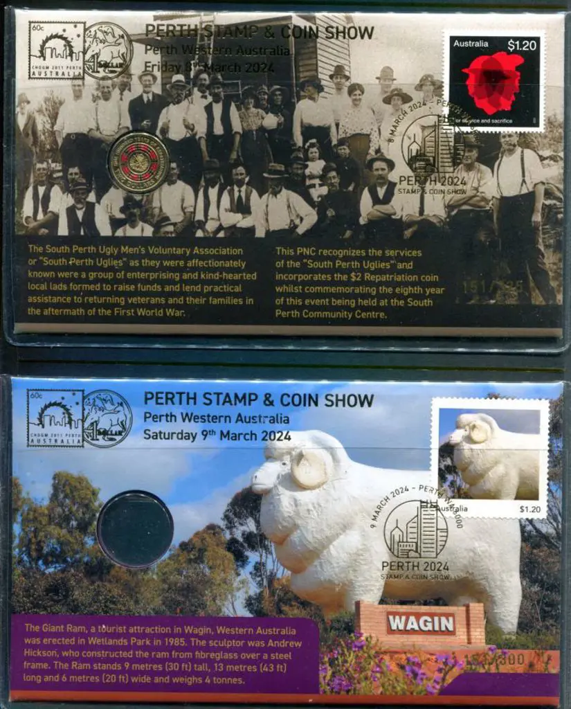 2024 (8th-10th Mar) Perth Stamp & Coin Show set of ... Image 1++
