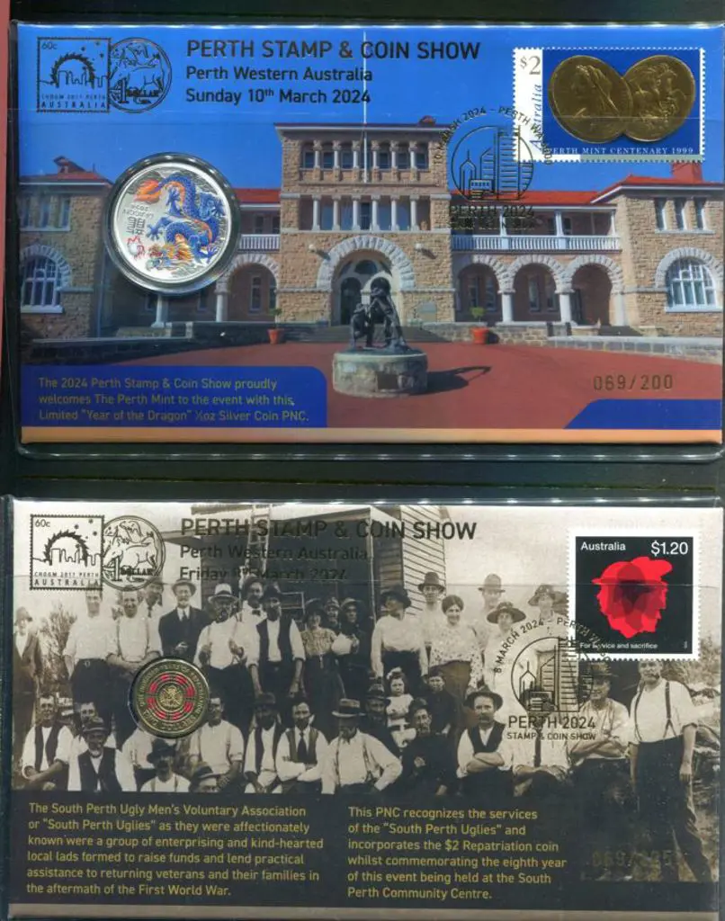 2024 (8th-10th Mar) Perth Stamp & Coin Show set of ... Image 1++