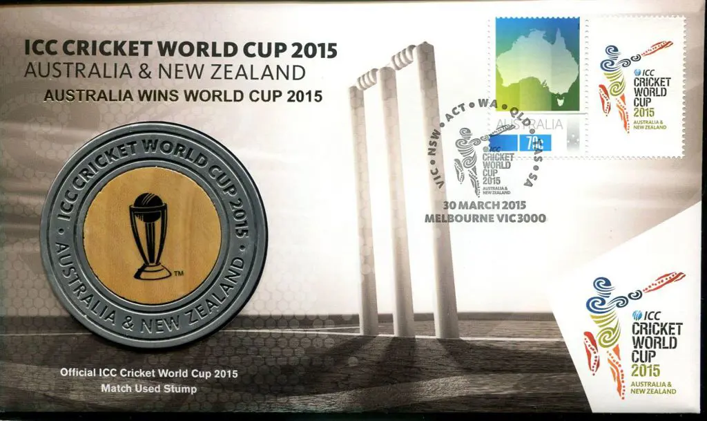2015 (30th Mar) ICC Cricket World Cup medallion ... Image 1++